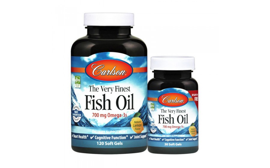 The Very Finest Fish Oil (120+30 soft gels, lemon)