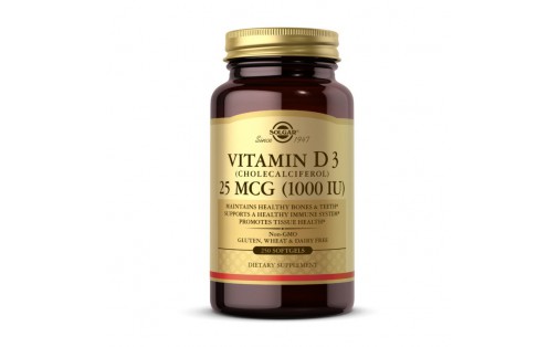 Vitamin D3 25 mcg (1000 IU) (250 softgels)