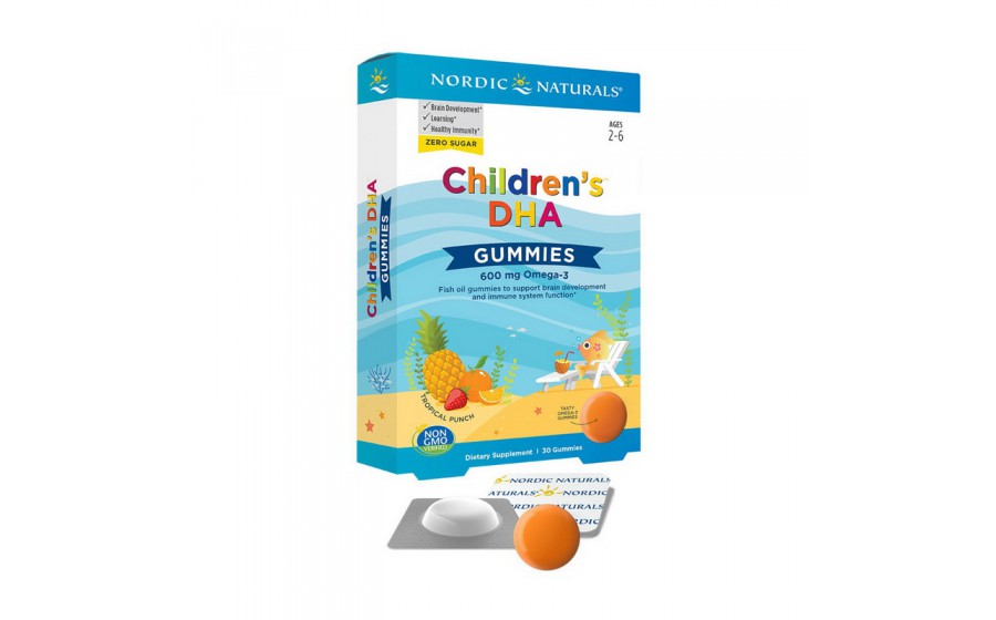 Children's DHA 600 mg Omega-3 (30 gummies, tropical punch)