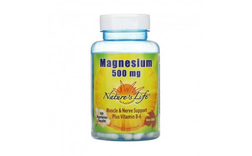 Magnesium 500 mg Plus Vitamin B-6 (100 veg caps)