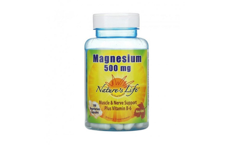 Magnesium 500 mg Plus Vitamin B-6 (100 veg caps)