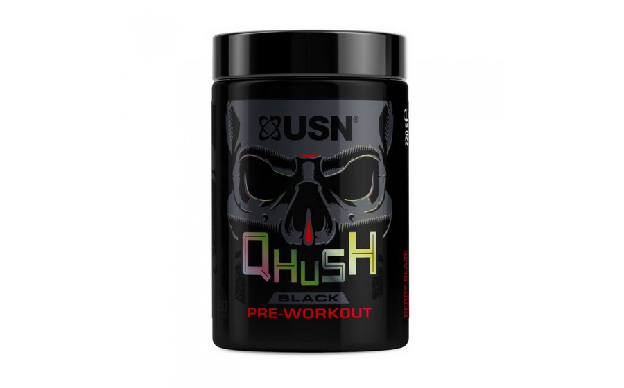 Qhush Black Pre-workout (220 g, berry blaze)