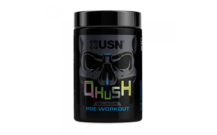 Qhush Black Pre-workout (220 g, blue raspberry)