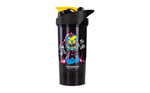 Shieldmixer Shaker The Will To Life (700 ml, black/yellow)