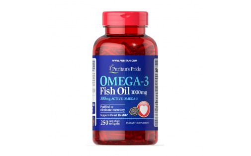 Omega-3 Fish Oil 1000 mg (250 softgels)