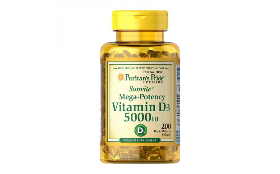 Vitamin D3 5000 (125 mcg) (200 softgels)