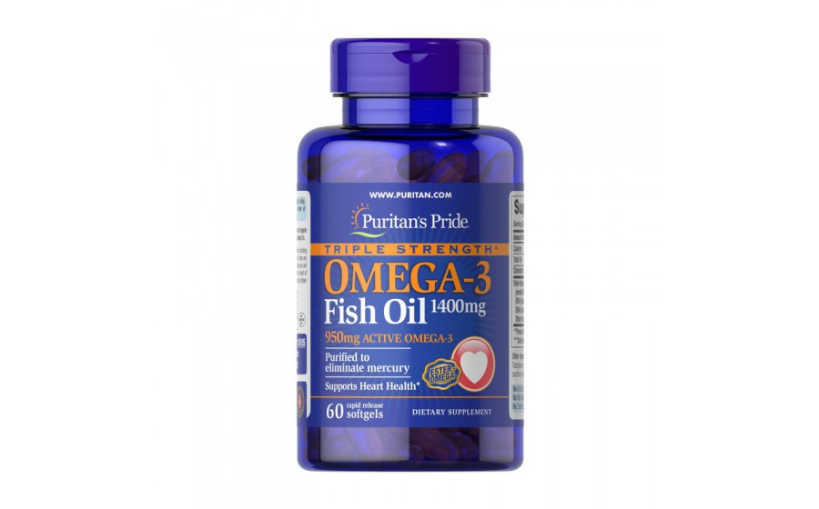 Triple Strength Omega-3 Fish Oil 1400 mg (950 mg active) (60 softgels)