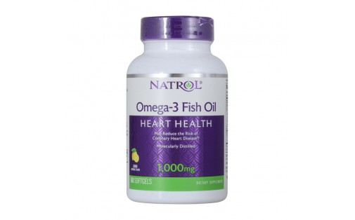 Omega-3 Fish Oil 1,000 mg (60 softgels, lemon)