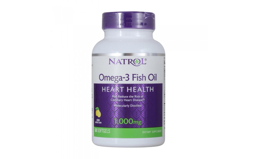 Omega-3 Fish Oil 1,000 mg (60 softgels, lemon)