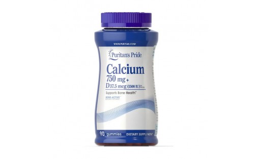 Calcium 750 mg + D 37,5 mcg (90 gummies)