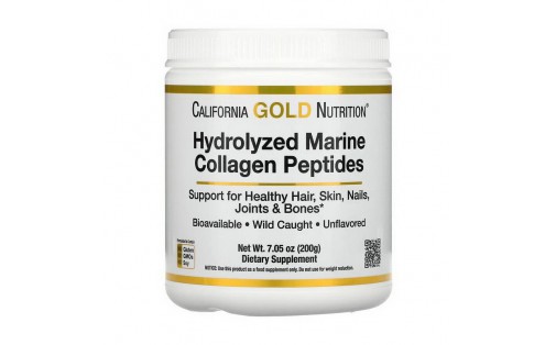 Hydrolyzed Marine Collagen Peptides (200 g, pure)