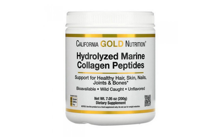 Hydrolyzed Marine Collagen Peptides (200 g, pure)