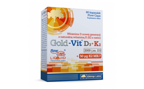 Gold-Vit D3 + K2 (2000 IU/50 µg) (60 caps)