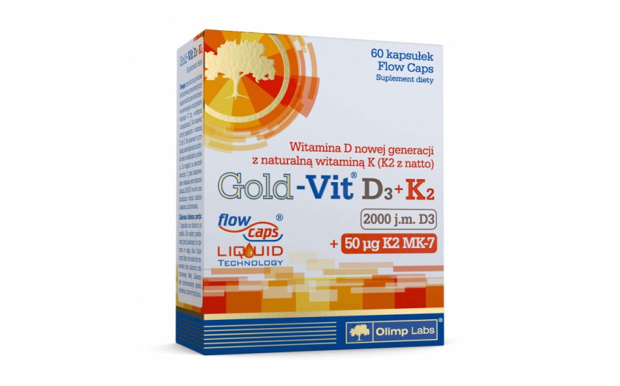 Gold-Vit D3 + K2 (2000 IU/50 µg) (60 caps)