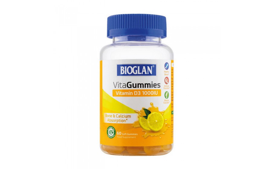 VitaGummies Vitamin D3 1000 IU (60 soft gummies, lemon)