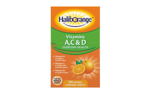 Vitamins A,C & D (120 chew tab, orange)