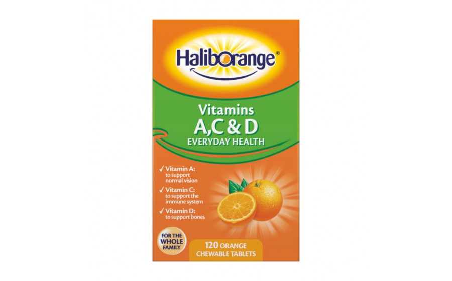 Vitamins A,C & D (120 chew tab, orange)