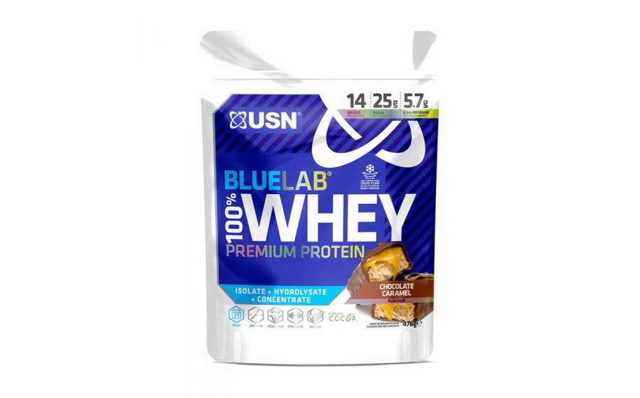 Blue Lab 100% Whey Premium Protein (476 g, caramel chocolate)