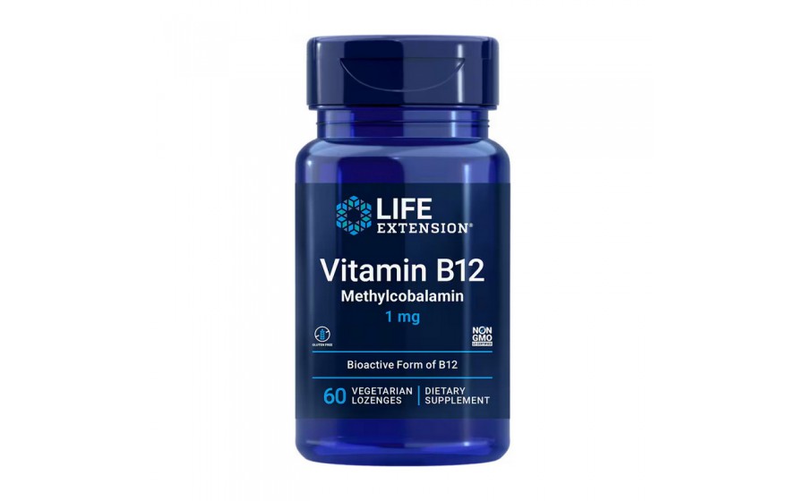 Vitamin B-12 methylcobalamin 1 mg (60 veg lozenges)