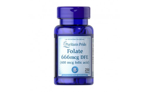 Folate 666 mcg DFE (Folic Acid 400 mcg) (250 tablet)