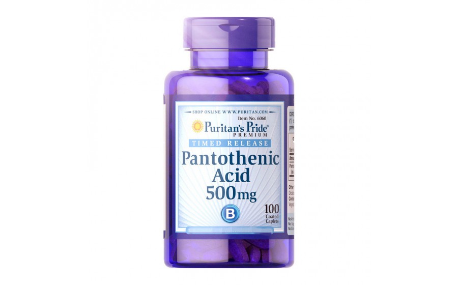 Pantothenic Acid 500 mg (100 caplets)