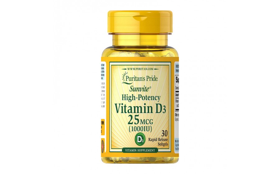 Vitamin D3 25 mcg (1000 IU) (30 softgels)