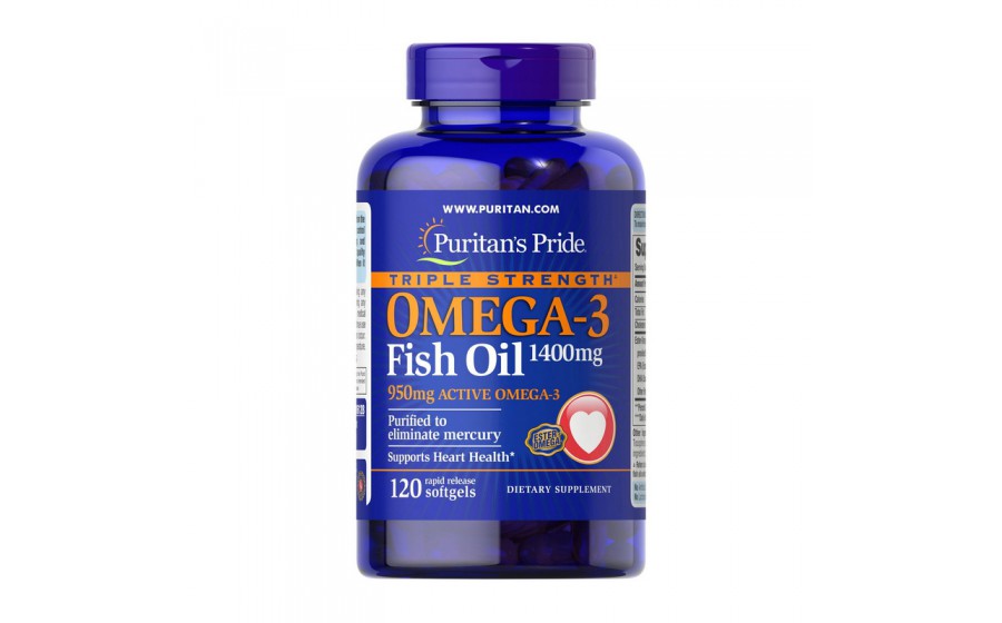 Triple Strength Omega-3 Fish Oil 1400 mg (950 mg active) (120 softgels)