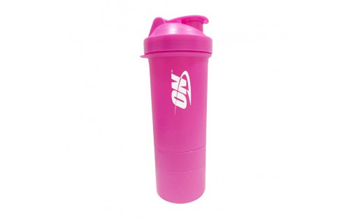 Shaker ON 3 in 1 with metal ball (600 ml, pink)