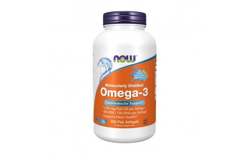 Omega-3 Molecularly Distilled (200 fish softgels)