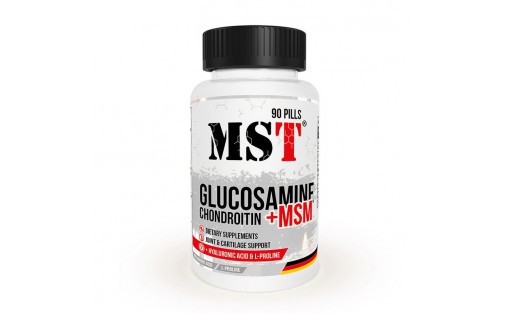 Glucosamine Chondroitin + MSM + hyaluronic acid (90 pills)