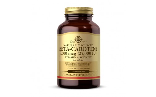 Beta-Carotene 7,500 mcg (25,000 IU) naturally sourced (180 softgels)