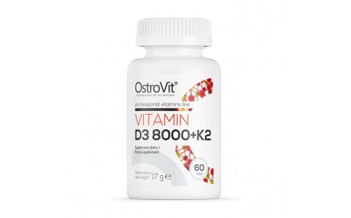 Vitamin D3 8000 + K2 (60 tabs)