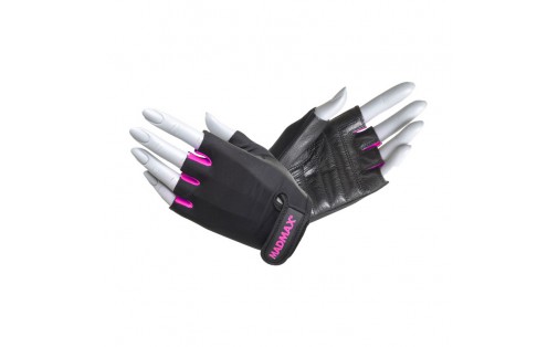 Rainbow Workout Gloves Black/Neon Pink MFG-251 (M size)