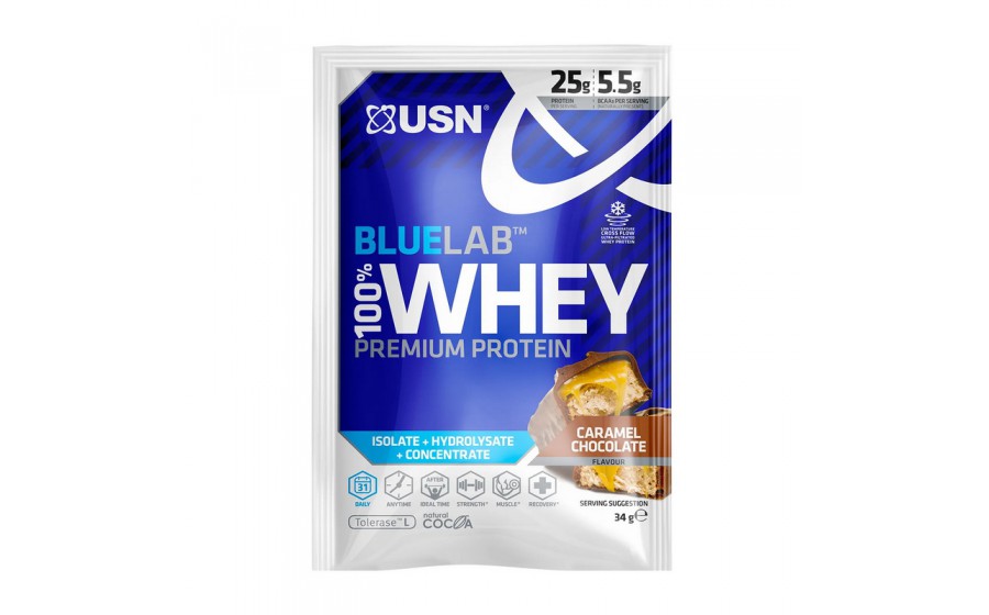 Blue Lab 100% Whey Premium Protein (34 g, salted caramel)