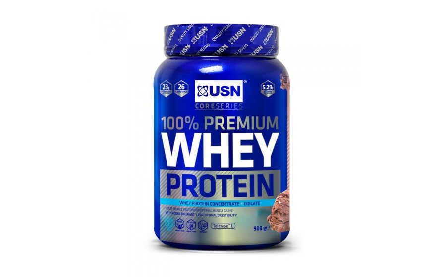 100% Premium Whey Protein (908 g, chocolate)