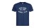 Barbell Club Fitted T-Shirt (L size, blue/white)