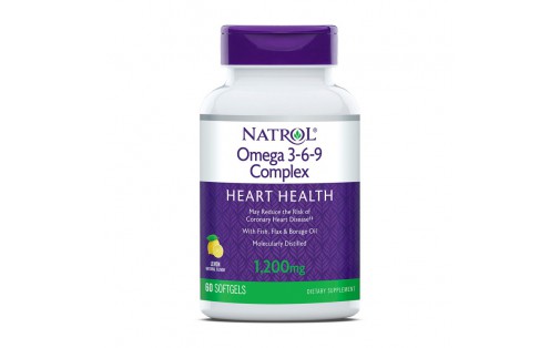 Omega 3-6-9 Complex 1200 mg (60 softgels, lemon)