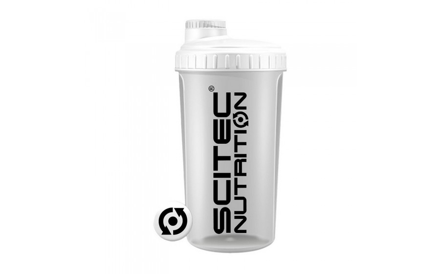 Shaker Scitec Nutrition (700 ml, opaque white lid)