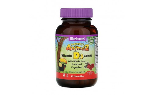 Vitamin D3 400 IU (10 mcg) for kids (90 chewables, mixed berry)