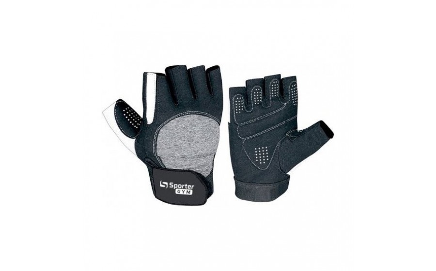 Weightlifting Gloves Black-White (M size)