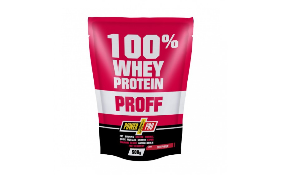 100% Whey Protein Proff (500 g, полуниця)