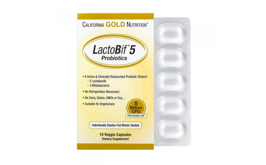 LactoBif Probiotics 5 Billion (10 veg caps)