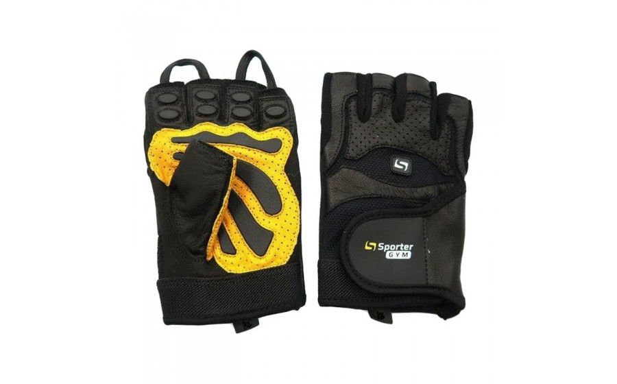 Dead Lift Gloves Black/Yellow (M size, Black/Yellow)