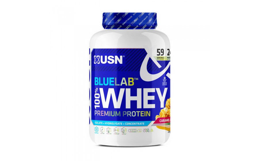 Blue Lab 100% Whey Premium Protein (2 kg, caramel popcorn)