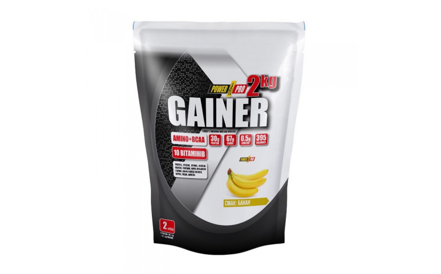 Gainer + Amino + BCAA (2 kg, банан)