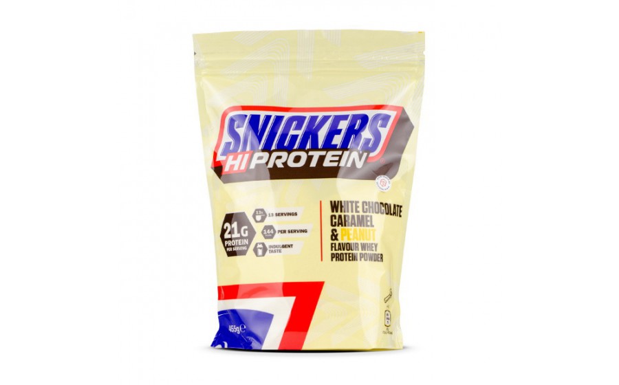 SNICKERS Hi Protein (455 g, white chocolate caramel & peanut)