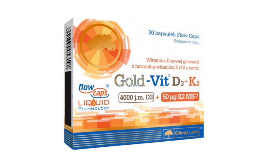 Gold-Vit D3 + K2 (4000 IU/50 µg) (30 caps)