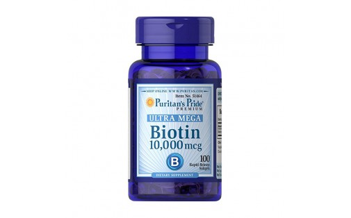 Biotin 10,000 mcg (100 softgels)