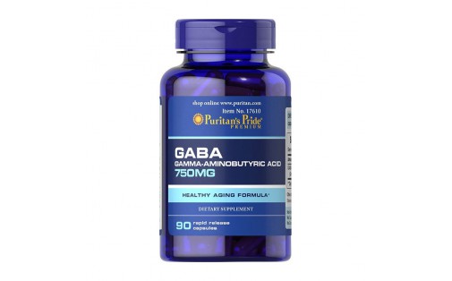 GABA (Gamma Aminobutyric Acid) 750 mg (90 capsules)