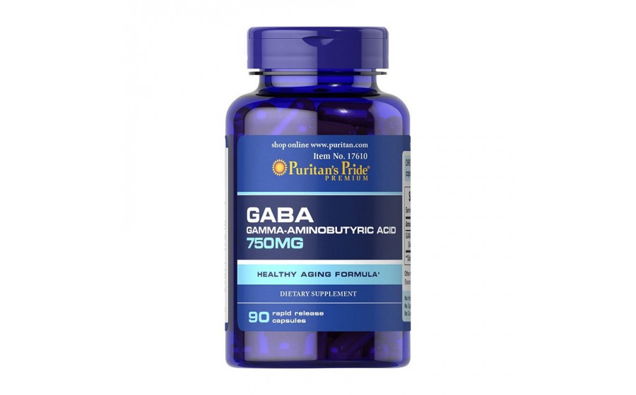 GABA (Gamma Aminobutyric Acid) 750 mg (90 capsules)